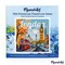 Figured'Art Mini Paint by Numbers Kit for Adults with Frame Travel Poster London Small format 8"x8" - Craft Art Painting DIY Canvas Already Stretched on a Wooden Frame